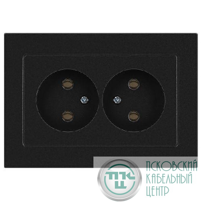 Розетка 2-м СП Accent 6-204-05 16А IP20 250В 2P AL/CU антрацит Intro Б0063465