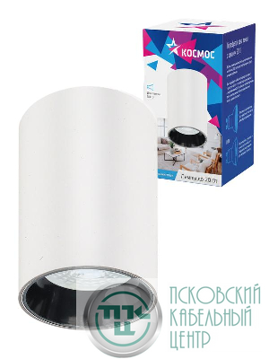 Светильник светодиодный FixtGU10_002White GU10 накладной бел. КОСМОС KFixtGU10_002White
