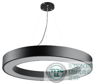 Светильник светодиодный Geometria Ring SPO-133-B-40K-045 45Вт 4000К 3200лм IP40 600х80мм подвесной драйвер внутри черн. Эра Б0058903