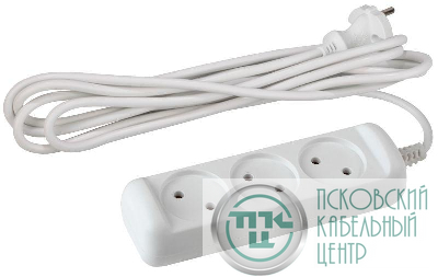 Удлинитель 3х1.5м без заземл. 10А IP20 U-3-1.5m-2х1 ПВС 2х1 Эра Б0028354