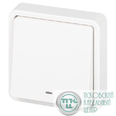 Переключатель Эксперт 11-1527-01 с подсветкой IP55 10АХ-250В СУ бел. Эра Б0063253