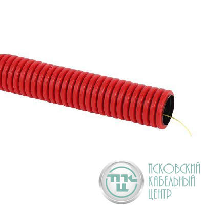 Труба гофрированная двустенная ПНД d40мм 450Н SN21 с протяжкой красн. (уп.50м) Эра Б0052251