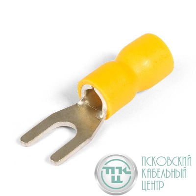 Наконечник кабельный вилочный изолированный НВИ 6.0-4 EasyFix КВТ 90904