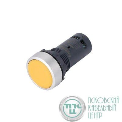 Кнопка моноблочная SB7 22мм с возвратом металл 1НО IP65 желт. SE SB7EA51