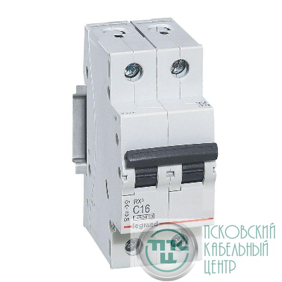 Выключатель автоматический модульный 2п C 50А 4.5кА RX3 ИЭК Leg 419702