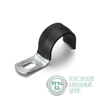 Скоба крепежная однолапковая СМО-П d38-40мм метал. оцинк. с полимер. покрытием (уп.50шт) Fortisflex 62975