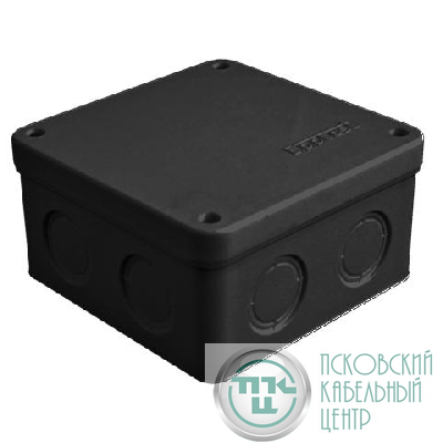 Коробка распределительная ОП 105х105х56мм IP54 7 выходов без гермовводов крышка на винтах материал - полипропилен черн. Epplast 115065