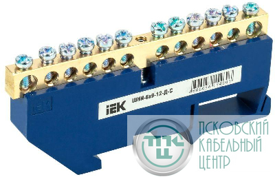 Шина нулевая на DIN-изол. ШНИ-6х9-12-Д-С IEK YNN10-69-12D-K07