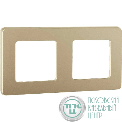 Рамка 2-м СП Inspiria IP20 шампань IEK 673948