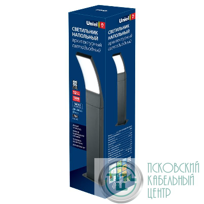Светильник светодиодный архитектурный ULU-T70A-12W/4000К IP65 BLACK уличный напольный бел. свет корпус сер. Uniel UL-00006816