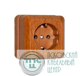 Розетка 1-м ОП Олимп 16А 220В с заземл. бук (еврослот) UNIVersal 7946796