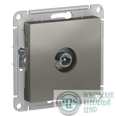 Розетка телевизионная проходная TV AtlasDesign 4дБ механизм сталь SE ATN000992