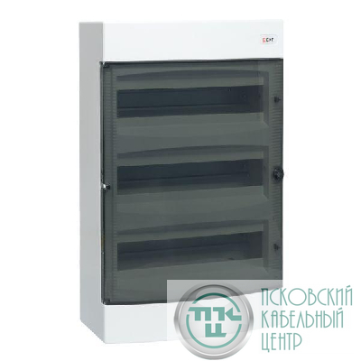 Щит распределительный навесной Unix 3х18мод. IP41 прозр. дверь PROxima EKF ux-3x18-n
