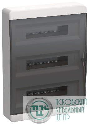Корпус ЩРН-П-54 TEKFOR IP41 черн. прозр. дверь пластик. IEK TF5-KP12-N-54-41-K01-K03