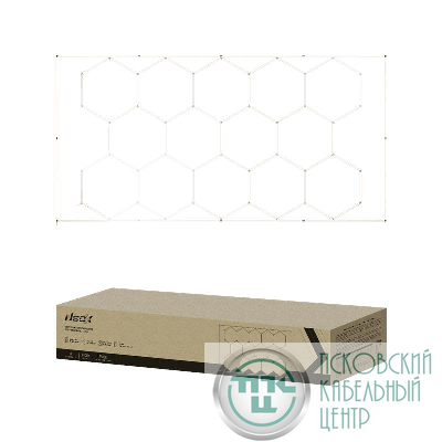 Светильник светодиодный ДБО-HEXAGON 14С-81065 810Вт 6500К 4835х2430мм 14сот с рамкой 0.5м шнур с вилкой NEOX 4690612066660