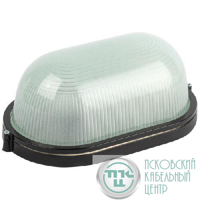 Светильник НБП 04-100-001 1х100Вт E27 IP54 акватермо алюм./стекло овал черн. Эра Б0063863