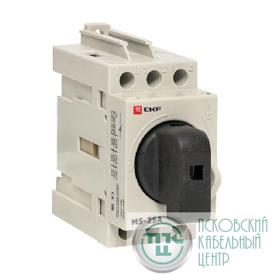 Рубильник мод. 3п MS-25A на DIN-рейку EKF ms-25d