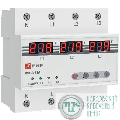Реле выбора фаз с дисплеем RVF-3-63А PROxima EKF RVF-3-63a