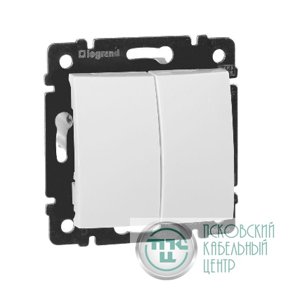 Выключатель 2-кл. СП Valena 10А IP31 250В механизм бел. IEK 774405
