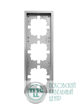 Рамка 3-мест. горизонт. ZIMA сер. матов. LEZARD 704-7400-148