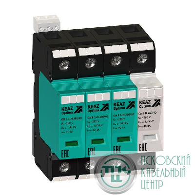 Ограничитель импульсных перенапряжений (УЗИП) OptiDin OM II 3+N 280/40 КЭАЗ 114311