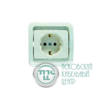 Розетка 1-м СП Mimoza 10А с заземл. без вставки бел. Makel 22008