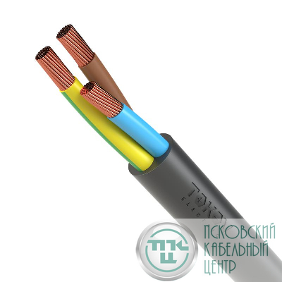 Провод TOKOV ELECTRIC ПВС 3х1(2х1+1х1) 380В Ч (бухта) (м) 1945489