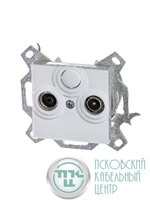 Розетка телевизионная проходная TV/R Levit 7дБ бел. ABB 2CHH083607A6003