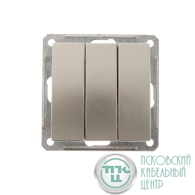 Выключатель 3-кл. СП W59 16А IP20 механизм шампань SchE VS0516-351-4-86