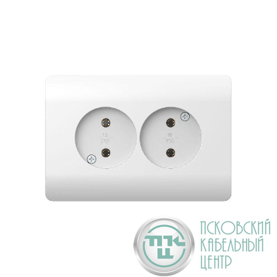 Розетка 2-м NEW3-E без заземл. защ. шторки 16А бел. CHINT 431542