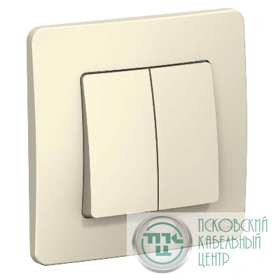 Выключатель 2-кл. СП Blanca 10А IP20 (сх. 5) 250В молочн. SE BLNVS010502