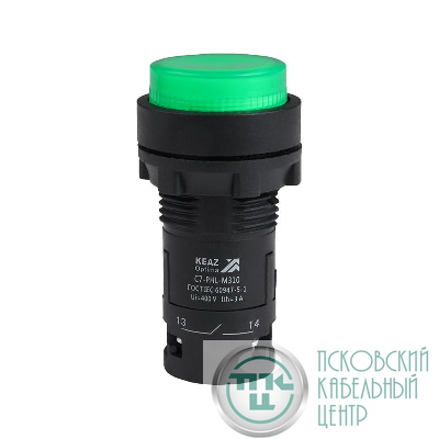 Кнопка с фиксацией с подсветкой OptiSignal Compact D22 С7-PHL-M310 зел. 1НО 230В AC XB7NJ03M1 КЭАЗ 362120