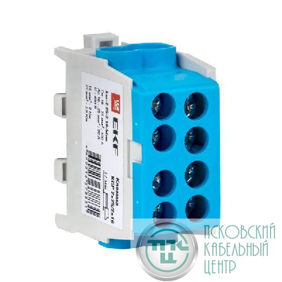 Клемма распределительная КСР с двойн. винтом 2х25/2х16 син. PROxima EKF ksr-2.25-2.16-blue