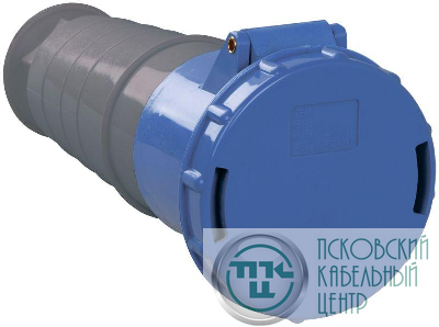 Розетка кабельная 63А 220В 2P+PE ССИ-233 IP54 IEK PSR21-063-3