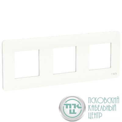 Рамка 3-м UNICA STUDIO бел. SchE NU200618