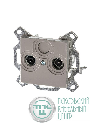 Розетка телевизионная проходная TV/R Levit 7дБ кофе макиато ABB 2CHH083607A6018