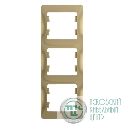 Рамка 3-м Glossa вертикал. титан SE GSL000407