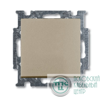 Выключатель 1-кл. 1п СП Basic 55 10А IP20 с клавишей механизм шампань ABB 2CKA001012A2169