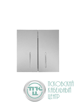 Выключатель 2-кл. с индик. СП ZIMA IP20 10А безвинт. зажим сер. матов. LEZARD 704-7488-112QC