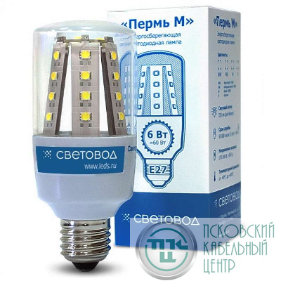 Лампа светодиодная "Пермь" М 28Y-12/85В желт. Световод ПМ.027.01
