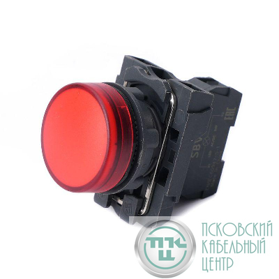 Лампа светосигнальная SB5 d22мм 230-240В AC красн. в сборе SE SB5AVM4