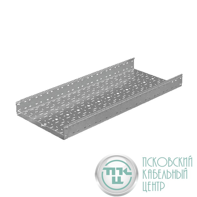 Лоток листовой перфорированный 500х100 L3000 сталь 1мм "Быстрый монтаж ПЛЮС" LPplus100-500-1.0-3000 оцинк. КМ PL0284