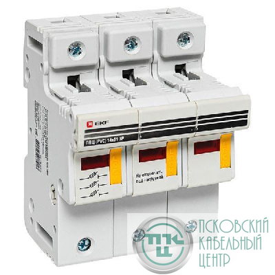 Предохранитель-разъединитель для ПВЦ 14х51 3п EKF pr-14-51-3
