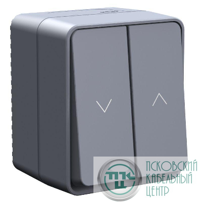 Выключатель для жалюзи 2-кл. ОП AtlasDesign PROFI 10А IP54 антрацит SE ATN544019