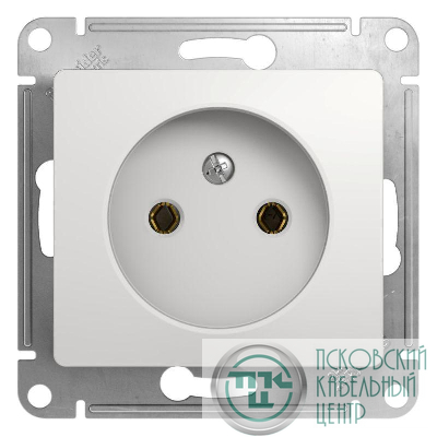 Розетка 1-м СП Glossa 16А IP20 без заземл. механизм бел. SE GSL000141