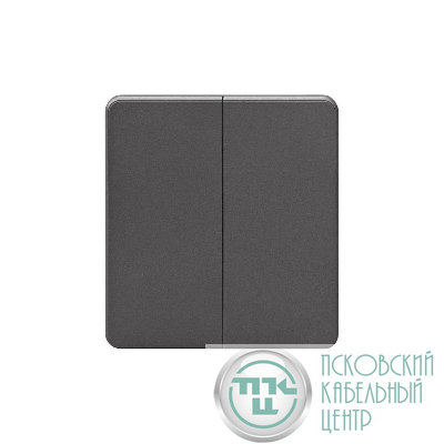 Переключатель проходной 2-кл. СП ROUND 10А титан Kranz KR-78-0709-2