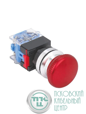 Выключатель кнопочный ВК30-01MB/R/P 1НЗ гриб без фиксации 40мм d30мм IP65 красн. Электротехник ET086976