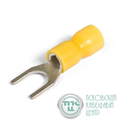 Наконечник кабельный вилочный изолированный НВИ 6.0-6 ПРОФИ (уп.100шт) КВТ 108544