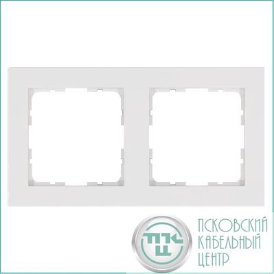 Рамка 2-м G-Classic бел. глянцевый Jasmart G1002W