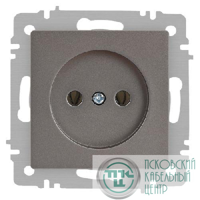 Розетка 1-м СП Accent 6-201-09 16А IP20 250В 2P титан Intro Б0063673